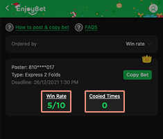 Start auto-copy betting